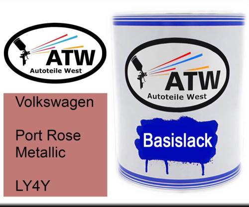 Volkswagen, Port Rose Metallic, LY4Y: 1L Lackdose, von ATW Autoteile West.